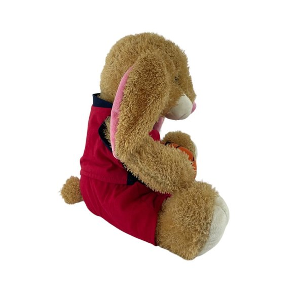 Walmart Bunny Rabbit Plush Red Basketball Uniform Ball 13" Stuffed Animal Toy - Picture 2 of 6